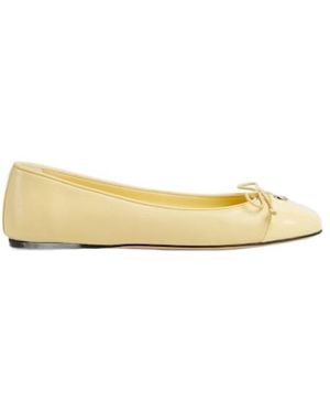 Gucci Ballet Flat With Double G - Natural