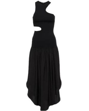 Stella McCartney Asymmetric Cutout Midi Dress - Black