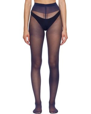 Wolford Individual 20 Sheer-Matte Tights - Blue