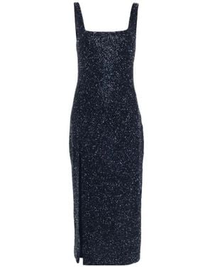 STAUD Le Sable Glitter Midi Dress - Blue