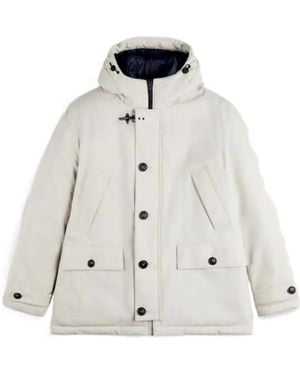 Fay Padded Hooded Coat - White