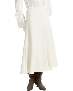 Brunello Cucinelli A-Line Midi Skirt - White