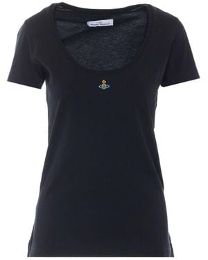 Vivienne Westwood Lollo Orb Logo T-Shirt - Black