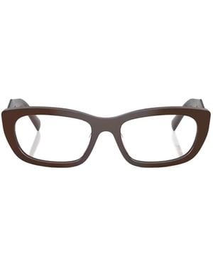 Prada Eyewear Irregular Frame Glasses - White