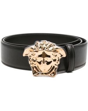 Versace Medusa Head Buckle-Fastened Belt - Black
