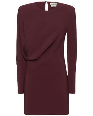 Roland Mouret Long-Sleeved Mini Dress - Purple