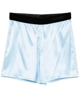 Tom Ford Satin Shorts - Blue