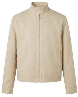 Gucci Gg Cotton Canvas Jacket - Natural