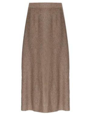 Lisa Yang Torie Ribbed Knitted Skirt - Brown