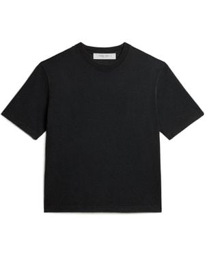 Golden Goose Logo Detailed Crewneck T-Shirt - Black