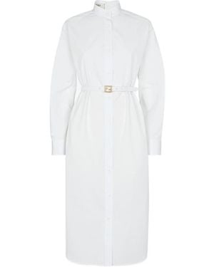 Fendi Shirt Dresses - White