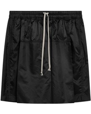 Moncler Moncler Rick Owens Logo Embroidered Drawstring Shorts - Black