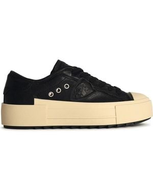 Philippe Model 'Paris' Leather Trainers - Black