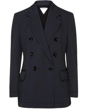 Bottega Veneta Long-Sleeved Suit Coat - Blue