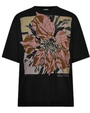 Dries Van Noten Solid Colour Printed T-Shirt - Black
