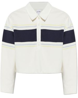 RE/DONE Stripe-Detail Polo Top - Blue