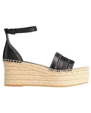 Tory Burch Leather Wedge Shoes - Natural