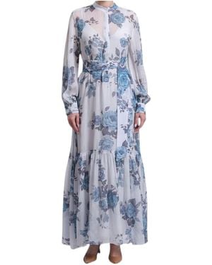 Marella Long-Sleeved Shirt Dress - Blue