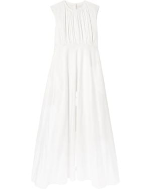 Jil Sander Pleated Sleeveless Dress - White