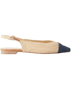 Gabriela Hearst Strength Crocheted-Raffia Ballet Flats - Natural