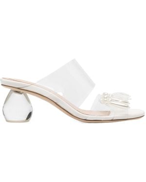Simone Rocha 70Mm Bead-Detail Sandals - White
