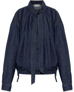 Dries Van Noten Long-Sleeved Denim Shirt - Blue