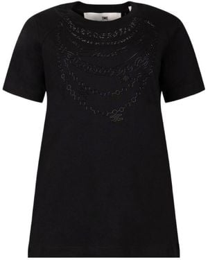 Elisabetta Franchi Crew-Neck T-Shirt - Black