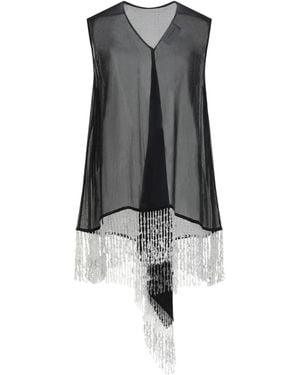 Sportmax Fringed Hem Vest - Black