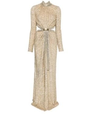 Rabanne Long-Sleeved Dress - Natural
