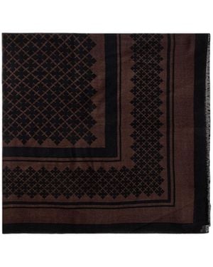 By Malene Birger Julee Graphic-Pattern Scarf - Black