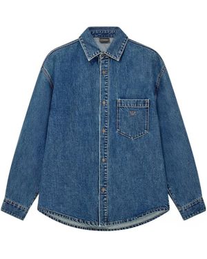 Emporio Armani Chest Pocket Denim Shirt - Blue
