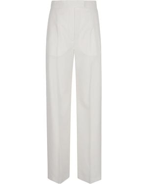 McQueen Straight-Leg Tailored Trousers - White