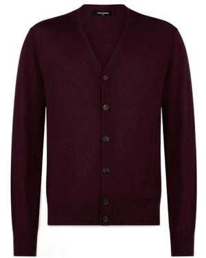 DSquared² D2 Upside Down Cardigan - Purple