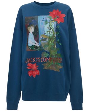 JW Anderson X Christiane Kubrick Jack On The Computer Sweatshirt - Blue