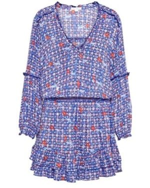 Poupette Ilona Printed Minidress - Blue