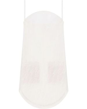 Courreges Lace-Embroidered Mini Dress - White