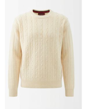 Gucci Crewneck Knit Jumper - Natural