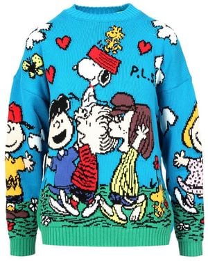 Philosophy Di Lorenzo Serafini X Peanuts Cartoon Jumper - Blue
