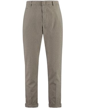 Dondup Joe Prince Of Wales Checked Pants - Gray