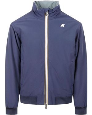 K-Way Zip-Up Bomber Jacket - Blue