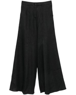 Semicouture Kym Linen Trousers - Black