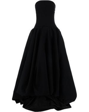 Balenciaga Strapless Pleated Maxi Dress - Black
