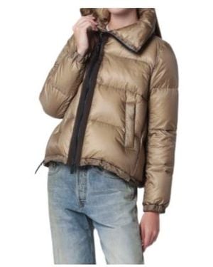 Sacai Stand-Up Collar Zip-Up Down Jacket - Brown