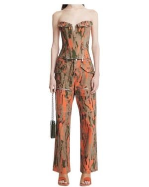 Dion Lee Camo Print Twill Cargo Trousers - Multicolour