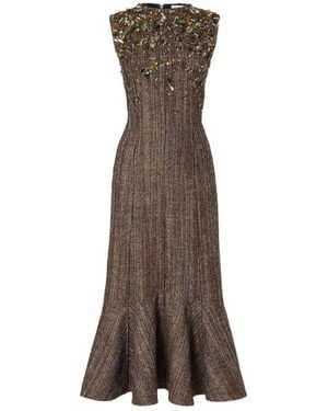 Fendi Wool And Alpaca Dress - Brown