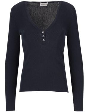 P.A.R.O.S.H. Cipria Ribbed T-Shirt - Blue