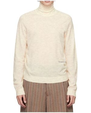 JW Anderson Logo Turtleneck Jumper - Natural