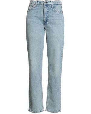 Rag & Bone High-Waisted Straight-Leg Jeans - Blue