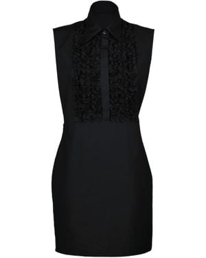 Moschino Lapel Sleeveless Dress - Black