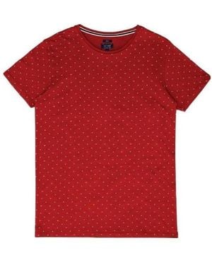 Armani Jeans Round-Necked T-Shirt - Red